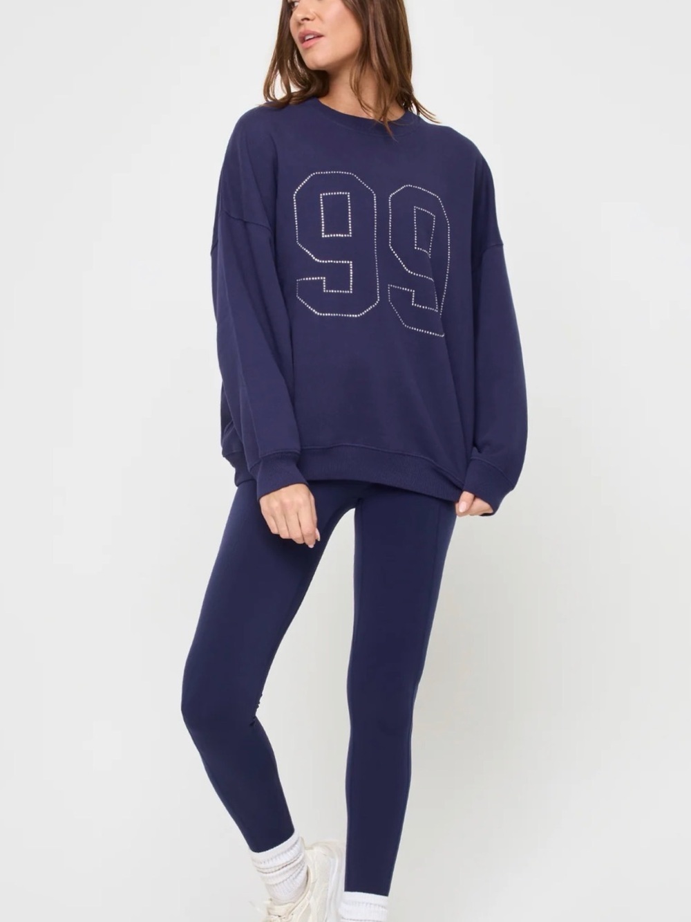 l*space Navy Rhinestone Detail Sweatshirt $145 US - Picture 2 of 11
